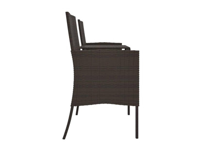 Canapé en résine tressée, marron