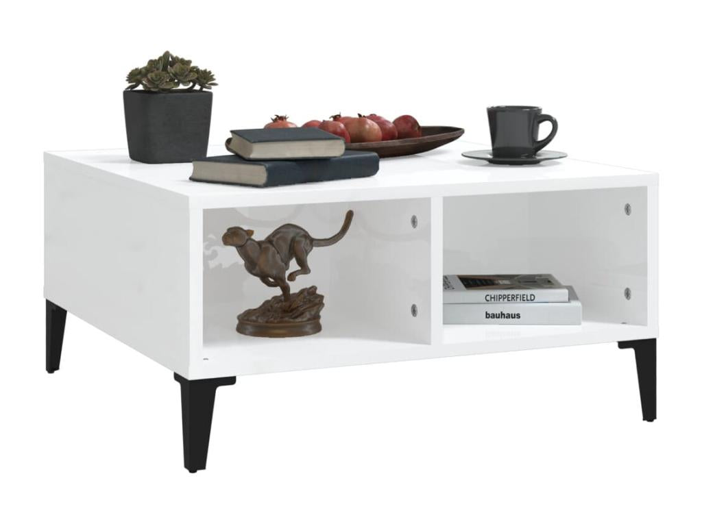 Table basse, 60 x 60 x 30 cm, blanche