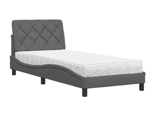 Matelas en tissu, 80 x 200 cm, gris