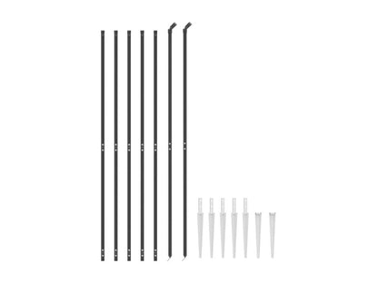 Objet en métal, 2,2 x 10 cm, gris