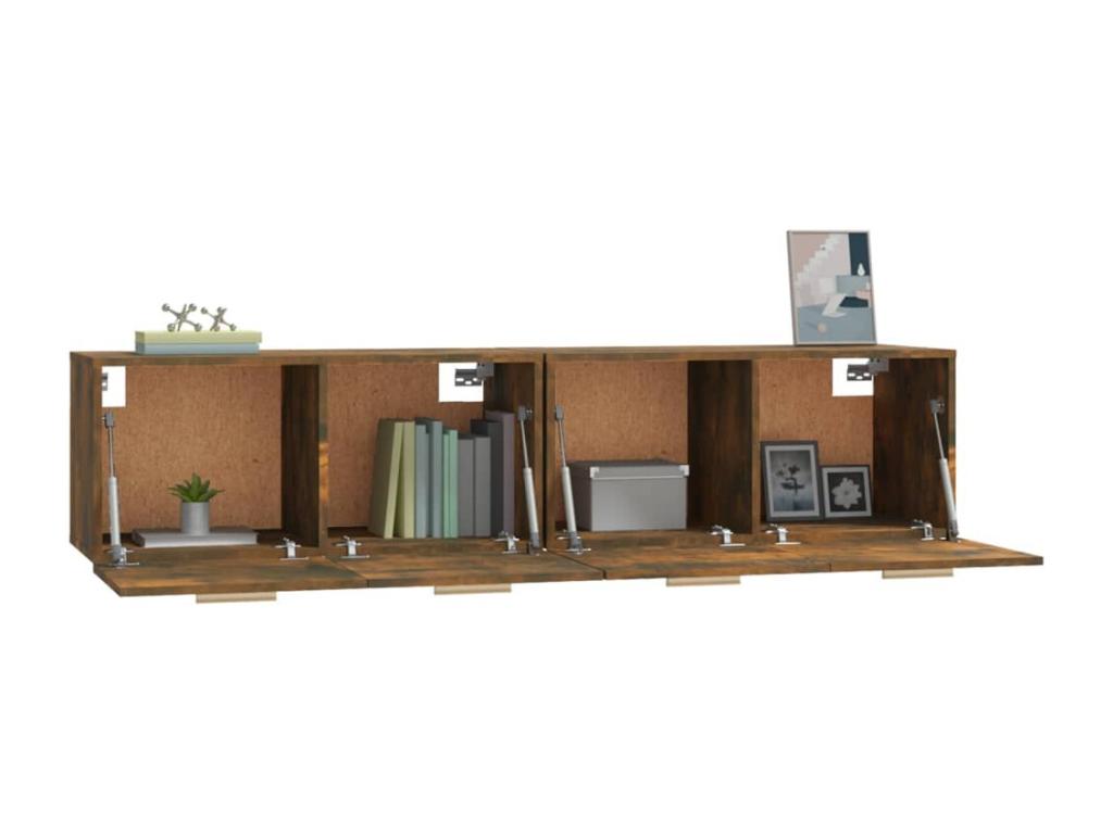 Armoire en bois composite 2 pièces, 80 x 35 x 36,5 cm, marron