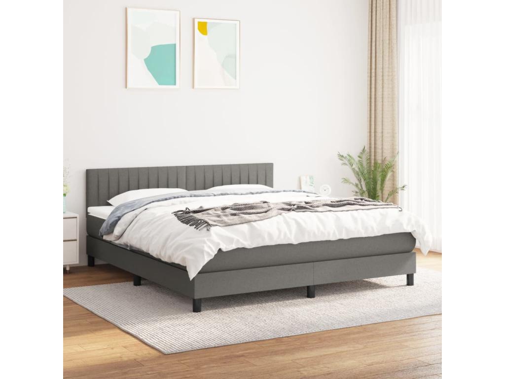 Matelas en tissu, 180 x 200 cm, gris