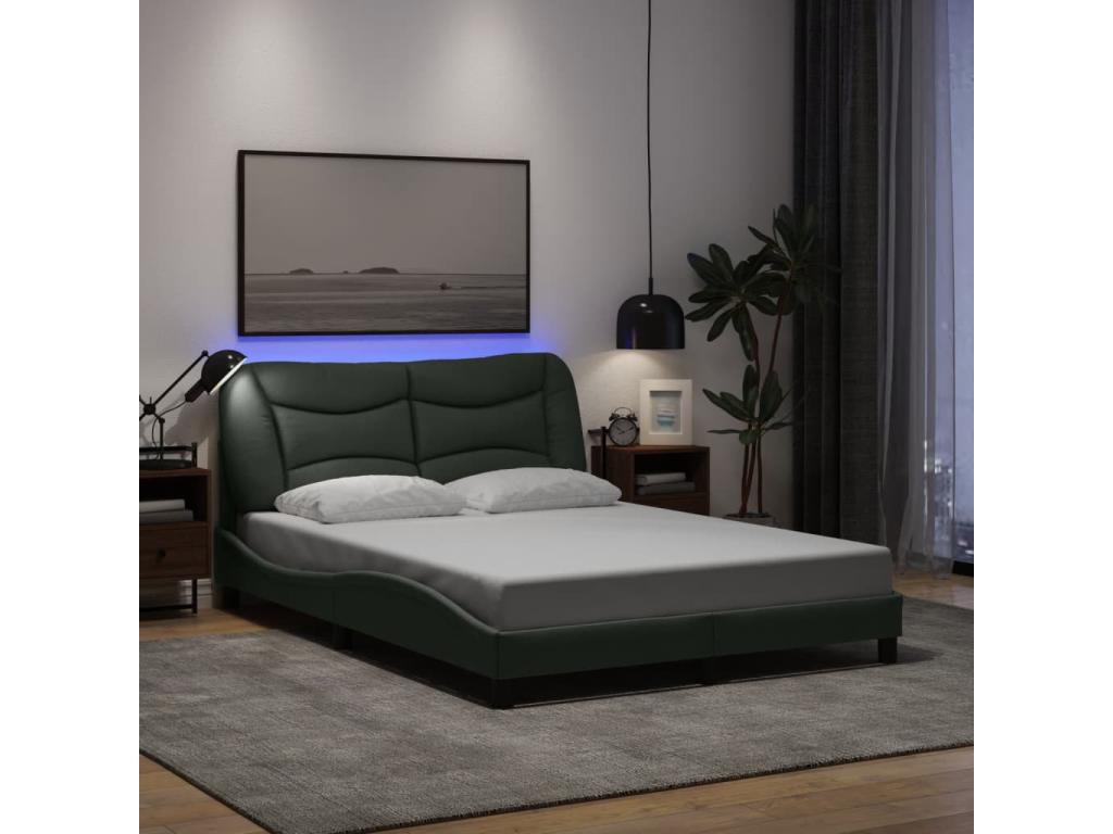 Matelas en tissu, 140 x 190 cm, gris
