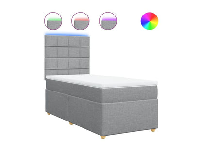 Matelas en tissu, 90 x 190 cm, gris