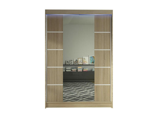Armoire en chêne, 200 x 120 x 58 cm, marron