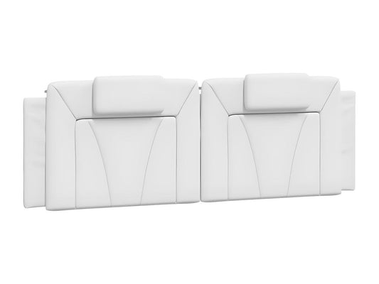 Cadre de lit en similicuir blanc