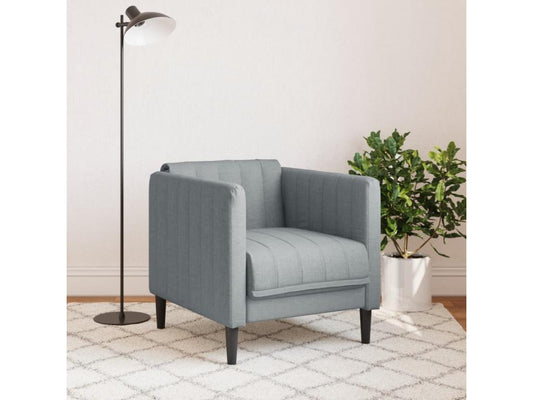 Fauteuil d'appoint en tissu gris