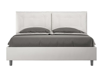 Sommier en similicuir, 160 x 200 cm, blanc