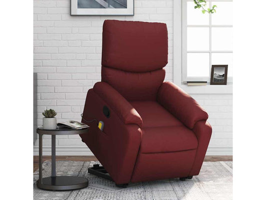 Fauteuil d'appoint en similicuir rouge