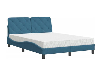 Matelas en velours, 120 x 200 cm, bleu