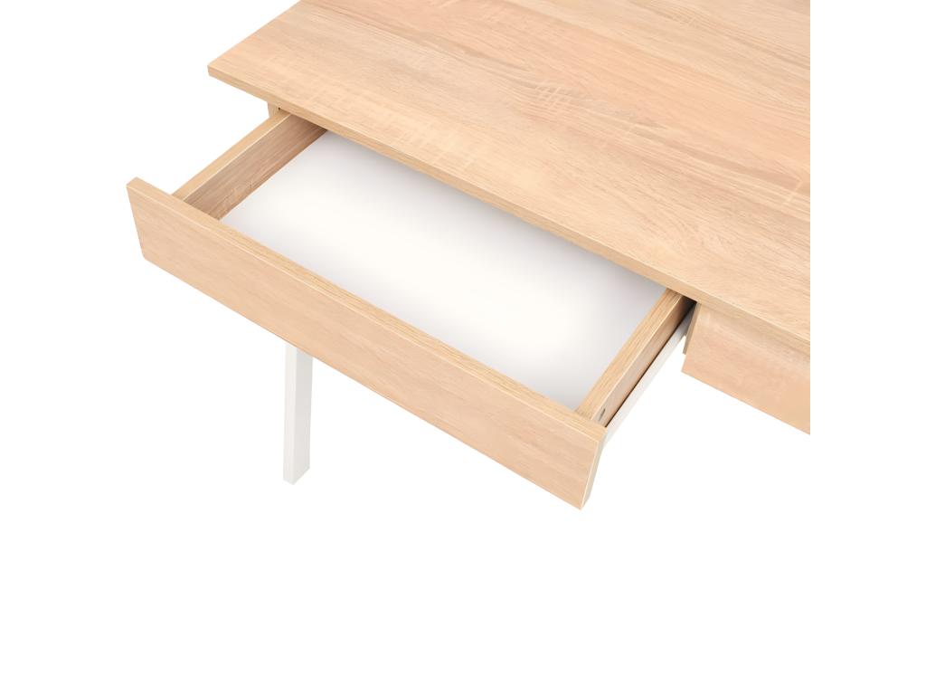 Table en chêne, 110 x 55 x 75 cm, blanche