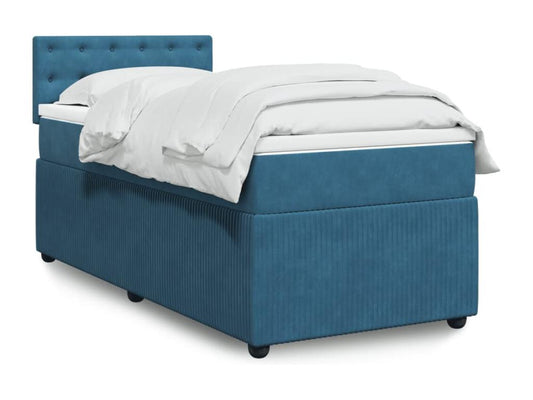 Matelas en velours, 80 x 200 cm, bleu