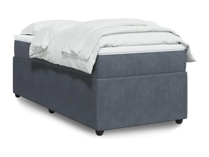 Matelas en velours, 90 x 190 cm, gris