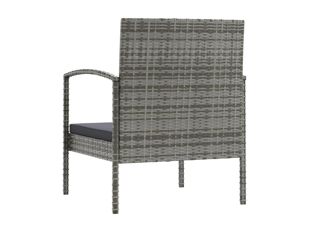 Ensemble de mobilier de jardin 8 pièces en résine tressée grise