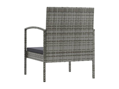 Ensemble de mobilier de jardin 8 pièces en résine tressée grise