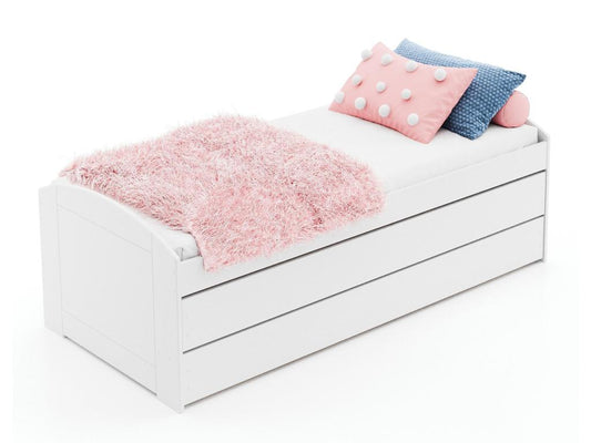 Cadre de lit enfant, 594 x 204 x 70 cm, blanc