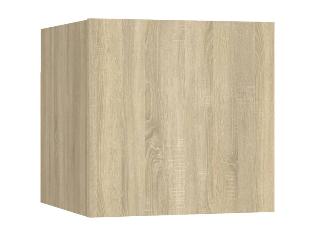 Ensemble de 3 pièces en chêne, brun