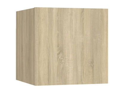 Ensemble de 3 pièces en chêne, brun