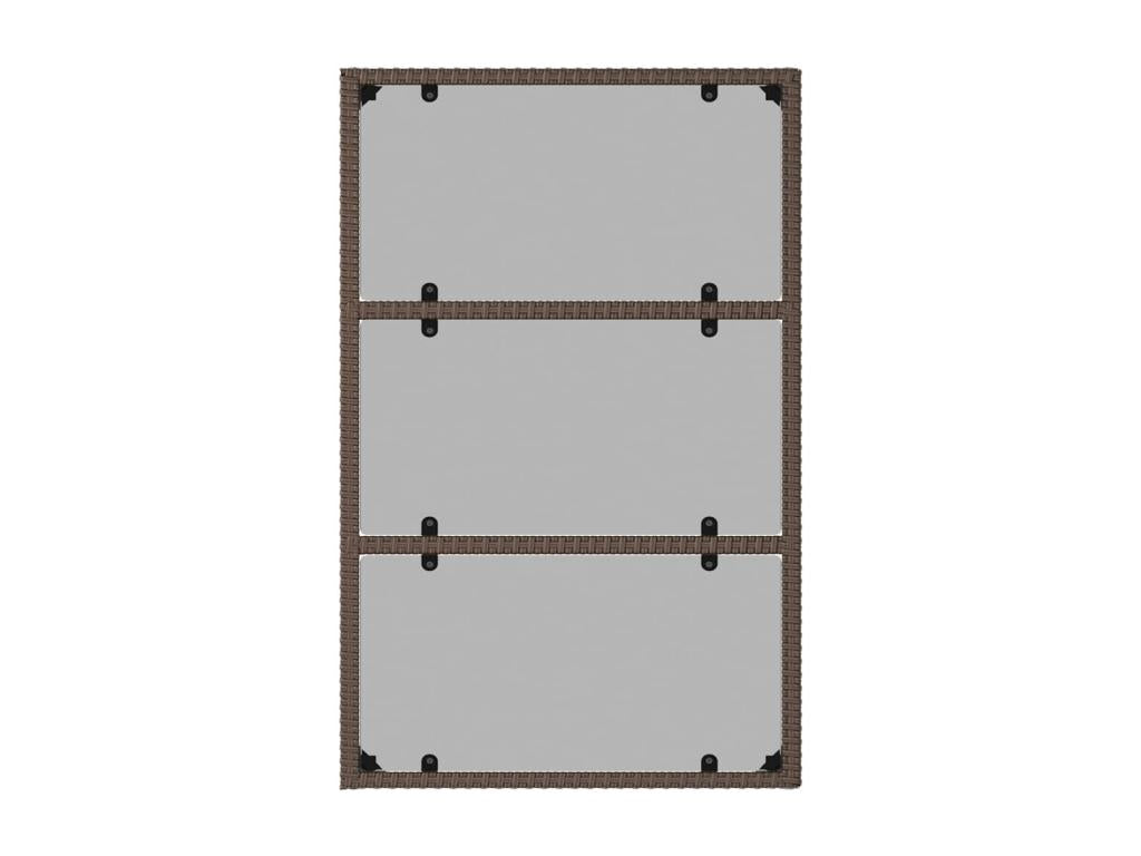 Ensemble de mobilier de jardin 6 pièces en résine tressée, marron