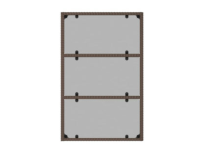 Ensemble de mobilier de jardin 6 pièces en résine tressée, marron