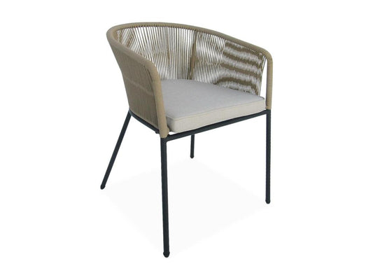 Fauteuil d'appoint en métal, beige