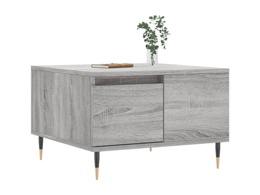 Table basse en bois composite, 55 x 55 x 36,5 cm, grise