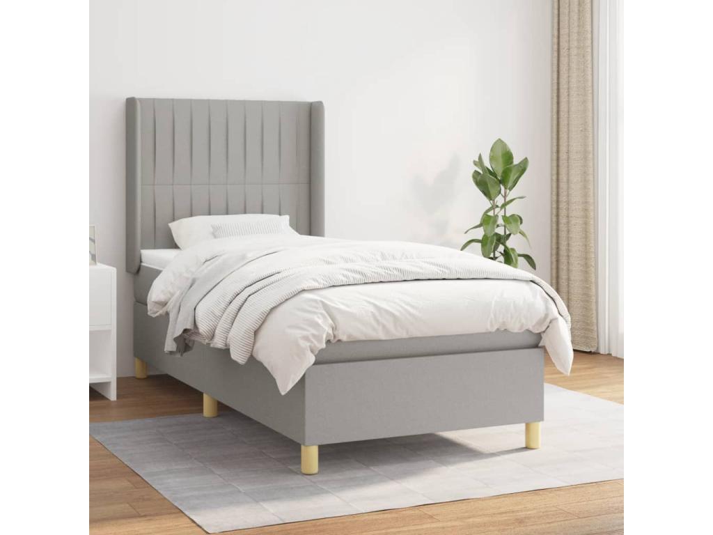 Matelas en tissu, 100 x 200 cm, gris
