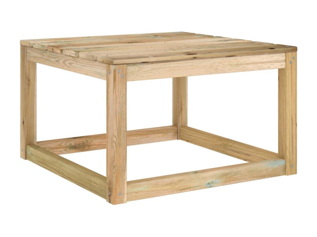 Ensemble de mobilier de jardin 6 pièces en pin, marron