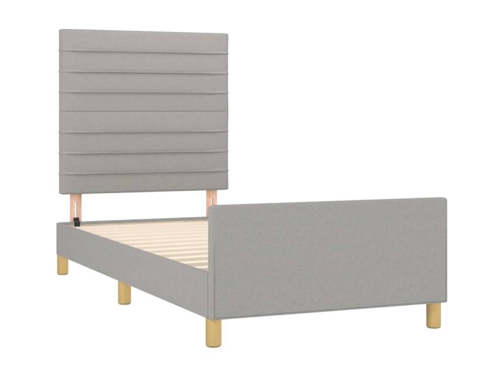 Matelas en tissu, 80 x 200 cm, gris