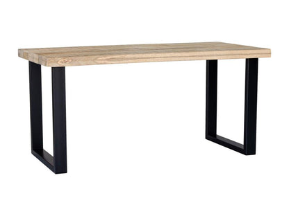 Table en bois de manguier, 160 x 80 x 76 cm, teinte naturelle claire