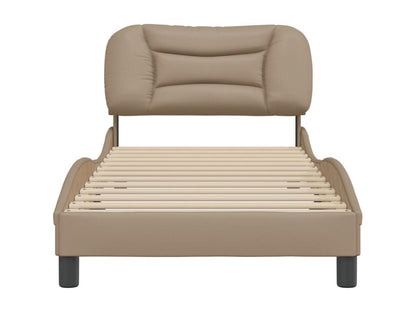 Cadre de lit en similicuir, 90 x 200 cm, marron