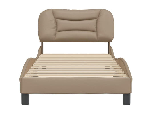 Cadre de lit en similicuir, 90 x 200 cm, marron