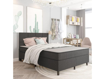 Sommier en tissu, 180 x 2002 cm, gris