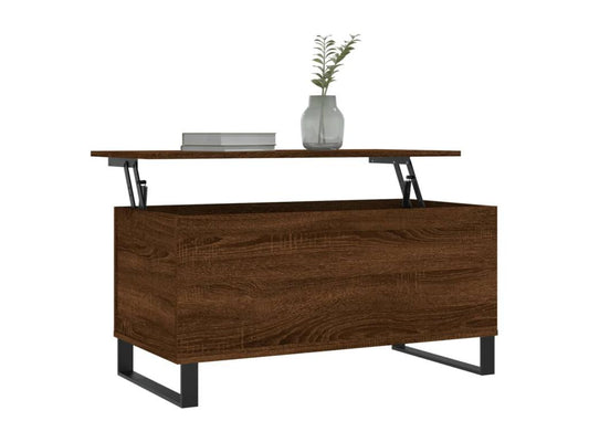Table basse en bois composite, 90 x 44,5 x 45 cm, marron
