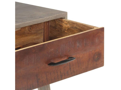 Table en bois de manguier, 110 x 35 x 75 cm, grise