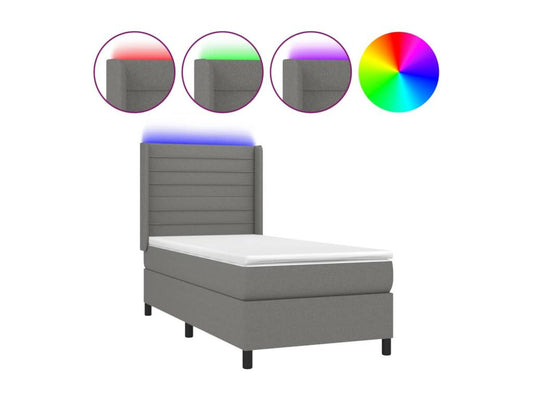 Matelas en tissu, 80 x 200 cm, gris