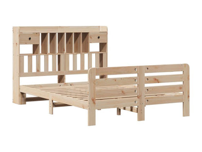 Matelas en bois de pin, 140 x 190 cm, teinte naturelle claire