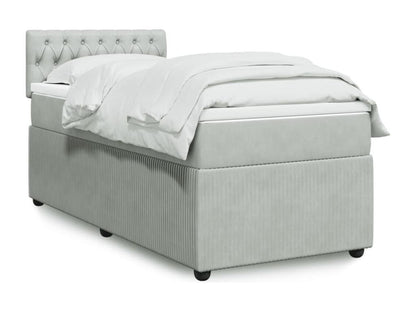 Matelas en velours, 90 x 200 cm, gris